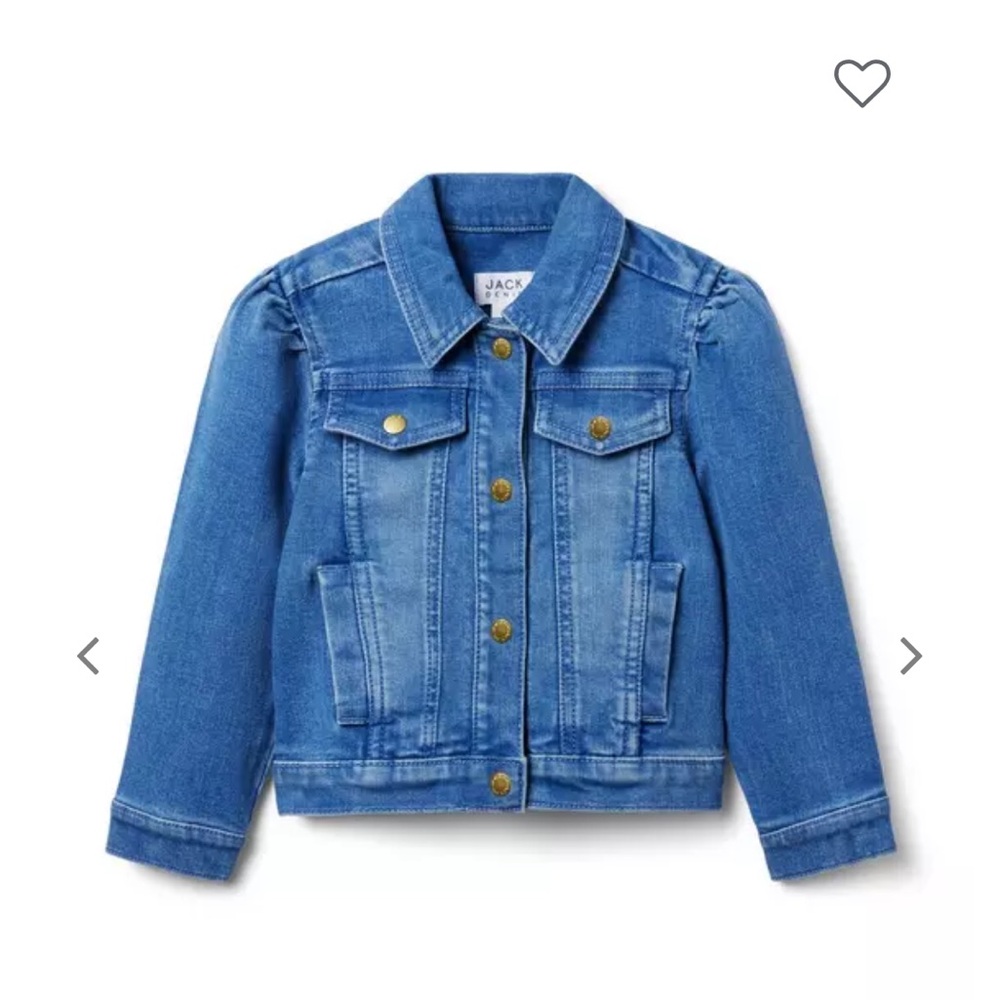 Janie and Jack DENIM PUFF SLEEVE JACKET 12 to 18 months